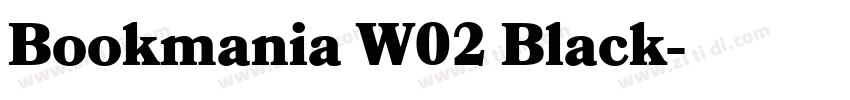 Bookmania W02 Black字体转换